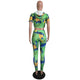 Casual Hooded Collar Floral Printed Two-Piece Pants Set #Short Sleeve #Two Piece #Hooded #Print SA-BLL282449-1 Sexy Clubwear and Pant Sets by Sexy Affordable Clothing