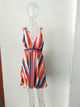 Rainbow Striped Spaghetti Strap Backless Mini Dress #Striped #Spaghetti Strap SA-BLL282724 Fashion Dresses and Mini Dresses by Sexy Affordable Clothing