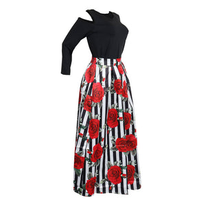 African Print Thicken Long Sleeve Blouse and Long Skirt #Long Sleeve #Two Piece #Print #Dashiki #African SA-BLL2435-1 Sexy Clubwear and Skirt Sets by Sexy Affordable Clothing