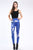 Blue White Galaxy Printed Leggings  SA-BLL8738 Leg Wear and Stockings and Galaxy Leggings by Sexy Affordable Clothing