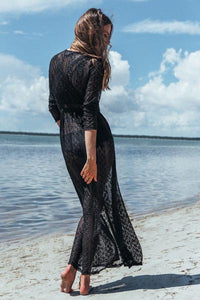 Lace Cardigan Cover Up in Black  SA-BLL38415-2 Sexy Swimwear and Cover-Ups & Beach Dresses by Sexy Affordable Clothing