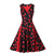 Printed Front Buttoned Vintage Dress #Red #Black SA-BLL36187-1 Fashion Dresses and Skater & Vintage Dresses by Sexy Affordable Clothing