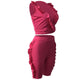 Sleeveless Solid Flounced Casual Suit #Sleeveless #Two Piece #Flounced #Rose SA-BLL282638-3 Sexy Clubwear and Pant Sets by Sexy Affordable Clothing