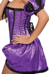 5pcs Royal Purple Corset Costume