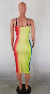 Rainbow Striped Print Dress #Printed #Striped #Straps #Rainbow SA-BLL51463 Fashion Dresses and Maxi Dresses by Sexy Affordable Clothing