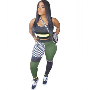 Sport Plaid Two Piece Suits #Two Piece #Plaid #Sport SA-BLL282548-2 Sexy Clubwear and Pant Sets by Sexy Affordable Clothing