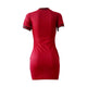 Letter Shirtdress For Women #Red SA-BLL27758-2 Fashion Dresses and Mini Dresses by Sexy Affordable Clothing