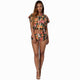 Floral Printing Crop Set With Hooded #Two Piece #Hooded #Print SA-BLL282522 Sexy Clubwear and Pant Sets by Sexy Affordable Clothing