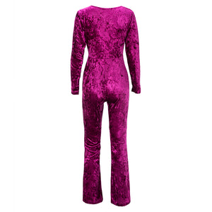 V Neck Lady Jumpsuit Without Belt #V Neck #Long Sleeve SA-BLL55386-3 Women's Clothes and Jumpsuits & Rompers by Sexy Affordable Clothing