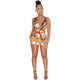 Chloe Halter Tropical Print Romper #Halter #Print SA-BLL55475-1 Women's Clothes and Jumpsuits & Rompers by Sexy Affordable Clothing