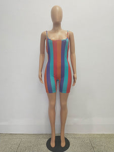 Rainbow Print Straps Bodysuit #Print #Straps #Rainbow SA-BLL8066 Women's Clothes and Bodysuits by Sexy Affordable Clothing