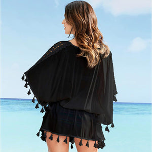 Polyester Lace Loose Beach Tunic #Lace #Tunic SA-BLL38583-2 Sexy Swimwear and Cover-Ups & Beach Dresses by Sexy Affordable Clothing