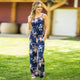 Plus Size Casual Loose Fit Floral Print Cami Beach Jumpsuit #Jumpsuit #Blue SA-BLL55231-2 Women's Clothes and Jumpsuits & Rompers by Sexy Affordable Clothing