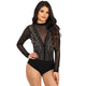 Mesh Long Sleeve Beaded Bodysuits #Long Sleeve #Mesh SA-BLL55566 Women's Clothes and Jumpsuits & Rompers by Sexy Affordable Clothing