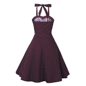 1950s Strapless Vintage Dress #Purplish Red SA-BLL36194-2 Fashion Dresses and Skater & Vintage Dresses by Sexy Affordable Clothing