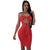 Summer New Sexy Bare Shoulder Starppy Front Sexy Midi Dress #Strapless SA-BLL36231-1 Fashion Dresses and Midi Dress by Sexy Affordable Clothing