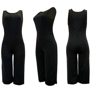 Open Back Solid Color Sleeveless Pocket Jumpsuits #Sleeveless #Pocket SA-BLL55562-3 Women's Clothes and Jumpsuits & Rompers by Sexy Affordable Clothing