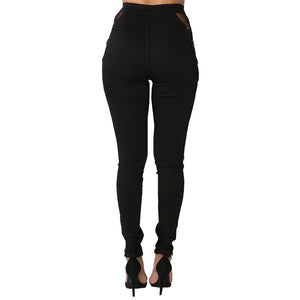 High Rise Skinny Jeans with Side Strap Up #Black #Jeans SA-BLL601-1 Women's Clothes and Jeans by Sexy Affordable Clothing
