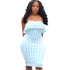 Strapless Striped Print Dress #Strapless #Striped