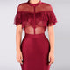 Kaye Lace Ruffle Dress #Bodycon Dress #Merlot SA-BLL2018-1 Fashion Dresses and Bodycon Dresses by Sexy Affordable Clothing