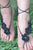 Black Hand Made Flowery Crochet Beach SandalsSA-BLL98005-4 Accessories and Sexy Anklets by Sexy Affordable Clothing