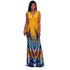 Stephanelle Yellow Ombre Multi-Color Print Maxi Dress #Yellow