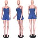 Straps Short Romper #Zipper #Straps SA-BLL55486 Women's Clothes and Jumpsuits & Rompers by Sexy Affordable Clothing