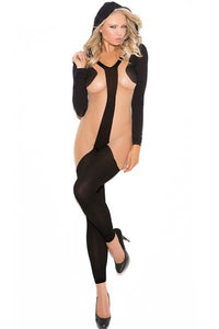 Hooded Long Sleeve Bodystocking  SA-BLL92282 Leg Wear and Stockings and BodyStockings by Sexy Affordable Clothing