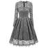 V-neck Lace Evening Dress #Grey #Evening Dress #Lace Dress