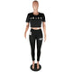 Casual Letter Print 2 Piece Set #Two Piece #Printed #Letter SA-BLL2721 Sexy Clubwear and Pant Sets by Sexy Affordable Clothing