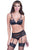 Black Two Piece Set  SA-BLL32553 Sexy Lingerie and Bra and Bikini Sets by Sexy Affordable Clothing