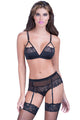 Black Two Piece Set  SA-BLL32553 Sexy Lingerie and Bra and Bikini Sets by Sexy Affordable Clothing