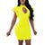 Ruffle Sleeve Cutout Bodycon Dress #Yellow #Ruffle Sleeve #Cut Out SA-BLL282486-1 Fashion Dresses and Bodycon Dresses by Sexy Affordable Clothing