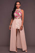 Sweet Escape Nude Sheer Top Romper Maxi Dress