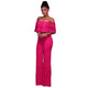 Sexy Lace Ruffled Off Shoulder Slinky Jumpsuit With Wide Leg #Lace #Slash Neck #Off The Shoulder SA-BLL55587-6 Women's Clothes and Jumpsuits & Rompers by Sexy Affordable Clothing