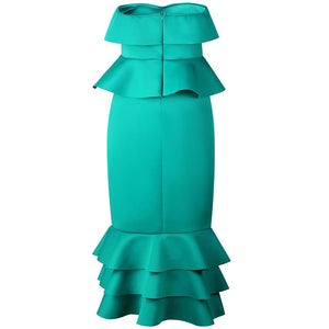 Strapless Ruffle Solid Sheath Mermaid Dress #Strapless #Ruffle #Mermaid SA-BLL51476-2 Fashion Dresses and Maxi Dresses by Sexy Affordable Clothing