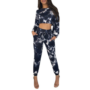 Printed Black Two-piece Pants Set #Long Sleeve #Two Piece #Printed SA-BLL2677 Sexy Clubwear and Pant Sets by Sexy Affordable Clothing