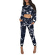 Printed Black Two-piece Pants Set #Long Sleeve #Two Piece #Printed SA-BLL2677 Sexy Clubwear and Pant Sets by Sexy Affordable Clothing