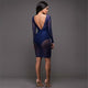 Tyra Navy-Blue Mesh Bodysuit Dress #Navy Blue SA-BLL81191 Women's Clothes and Bodysuits by Sexy Affordable Clothing