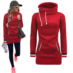 Womens Winter Thick Turtleneck Sweatshirt #Tops #Red SA-BLL629-4 Women's Clothes and Blouses & Tops by Sexy Affordable Clothing
