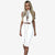 Sleeveless High Neck Knee-Length Plain Dress #White #High Neck #Sleeveless #Tie SA-BLL36178 Fashion Dresses and Midi Dress by Sexy Affordable Clothing