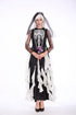 Halloween Scary Black Bridal Costume for Carvinal