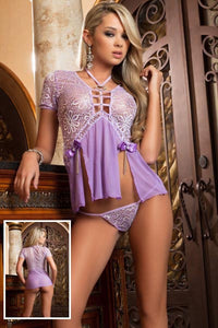 2pc Oh-So-Low Babydoll  SA-BLL27874 Sexy Lingerie and Babydoll by Sexy Affordable Clothing