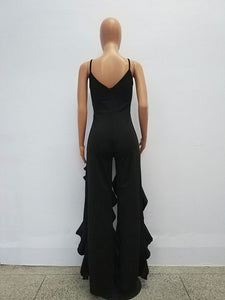 Sexy Split Elizabeth Straps Jumpsuit With Ruffled #Straps #Ruffled SA-BLL55558 Women's Clothes and Jumpsuits & Rompers by Sexy Affordable Clothing