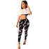 Fashion Printed Sports And Leisure Pants With Pocket #Black