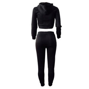 Classic Letters Printing Self-Cultivation Tracksuits #Two Piece SA-BLL27683-1 Sexy Clubwear and Pant Sets by Sexy Affordable Clothing