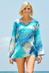 All over Print Long Sleeve Beach Cover up