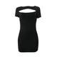 Short Sleeve Open-cut Dress #Black #Short Sleeve SA-BLL2736-1 Fashion Dresses and Mini Dresses by Sexy Affordable Clothing