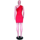 One Shoulder Hollow Out Sexy Dress #Red #One Shoulder #Hollow Out SA-BLL282580 Fashion Dresses and Mini Dresses by Sexy Affordable Clothing