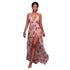 Fanika V Neck Nude Embroidered Romper Maxi Dress #Maxi Dress #Jumpsuits #Nude